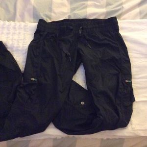 Black Lululemon cargo joggers